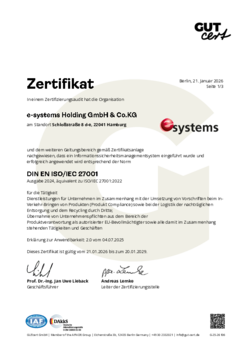 take-e-way Informations-sicherheitsmanagement Zertifikat DIN EN ISO/IEC 27001